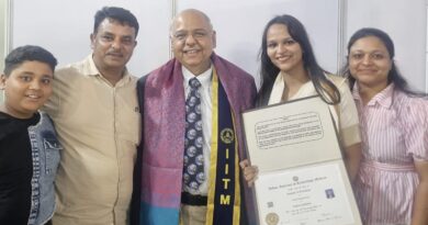 *कोरबा की बेटी राधा अग्रवाल ने IIT मद्रास से सिविल इंजीनियरिंग की पढ़ाई पूरी कर बढ़ाया जिले का मान,दीक्षांत समारोह में वर्ल्ड बैंक के ग्लोबल एनवायरनमेंट विभाग के प्रमुख डॉ. नागराजराव हर्षदीप के हाथों प्राप्त की डिग्री*